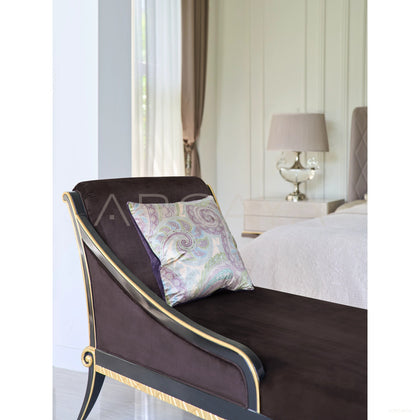 Modern Vintage Leather Bed And Nightstand - scene