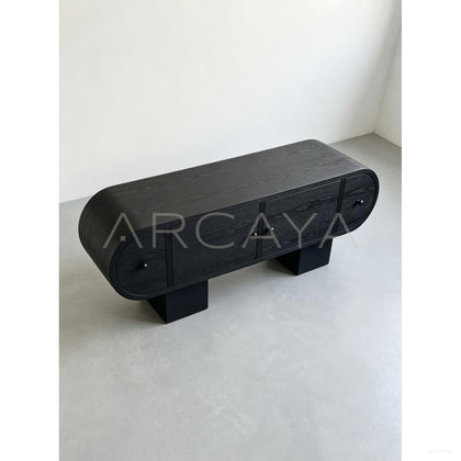 Black Curved Sideboard - scene