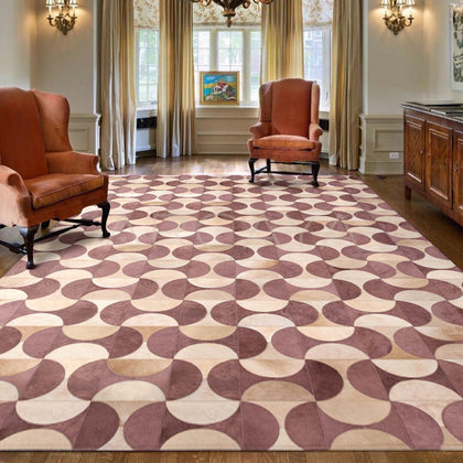Patchwork Cowhide Rug - scene