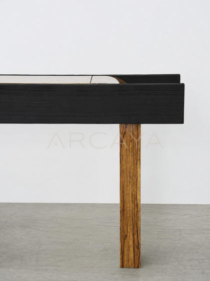 Ravenne Sculptural Solid Wood Console Table - detail