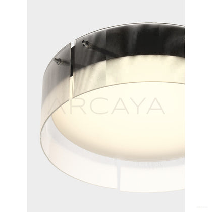 Ribbed Glass Ring Ceiling Light 21840 - scene