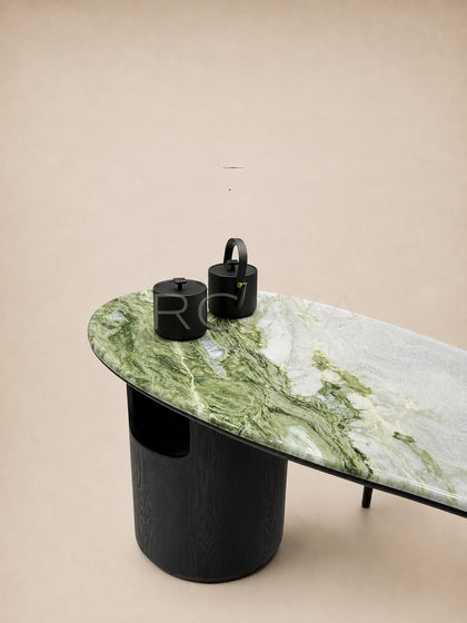 Daze Snow Mountain Jade Stone Small Tea Table - scene