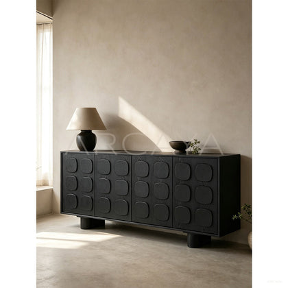 Mid Century Charcoal Relief Sideboard - scene