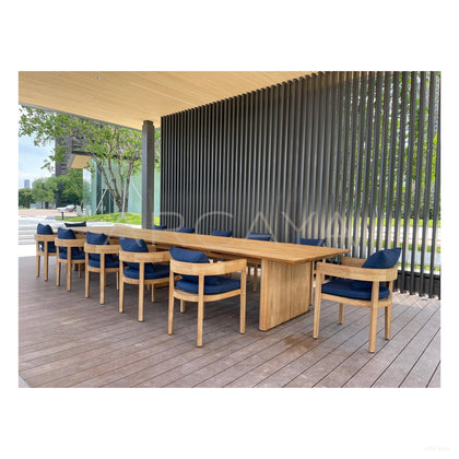 Burmese Teak Outdoor Long Table - scene
