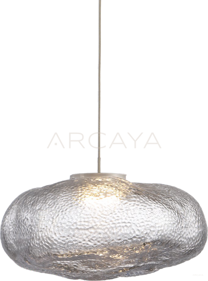 Textured Glass Disc Pendant Light 54103 - scene