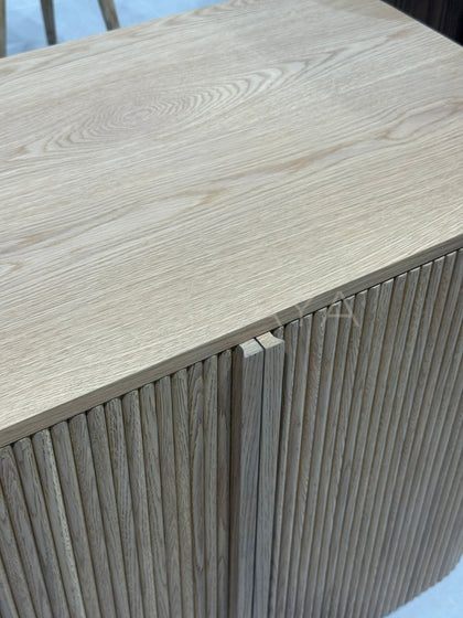 Natural Wood Storage Sideboard - detail
