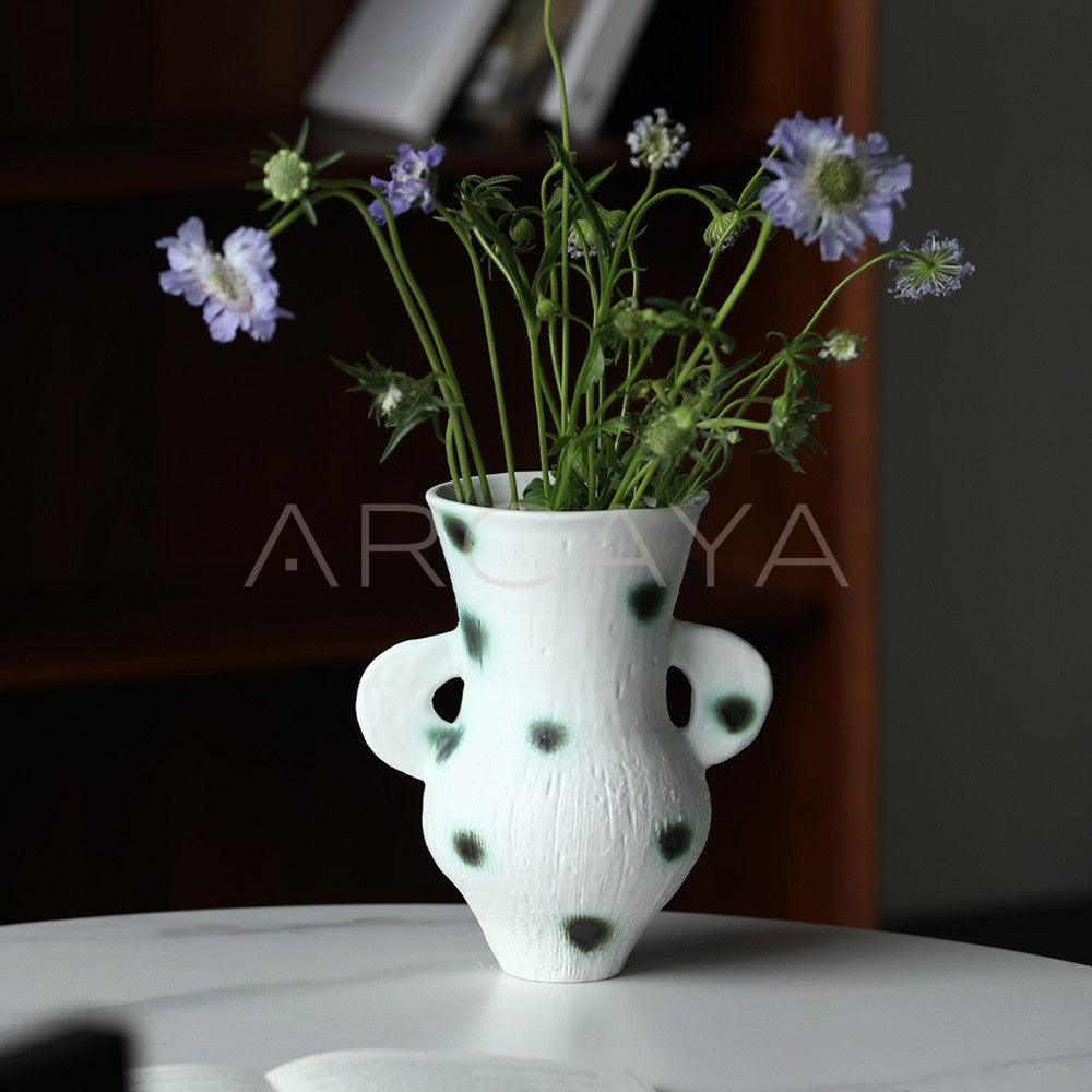 Dadan Green Dot Double Ear Vase - main