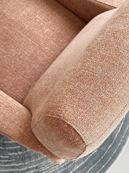 Metal Fabric Curved Lounge Chair - detail
