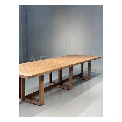 Outdoor Long Dining Table - scene