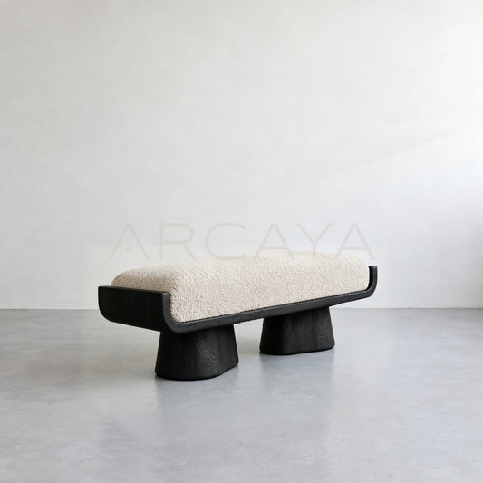 Sculptural Oak Bench - main