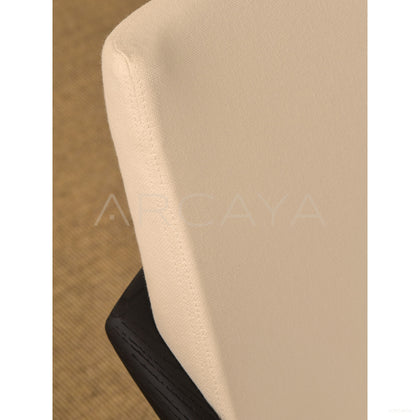 Old Money Oak Dining Chair Woven Leather Arms - scene