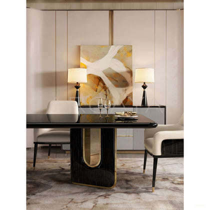 Supreme Ebony Liuying Dining Table - scene