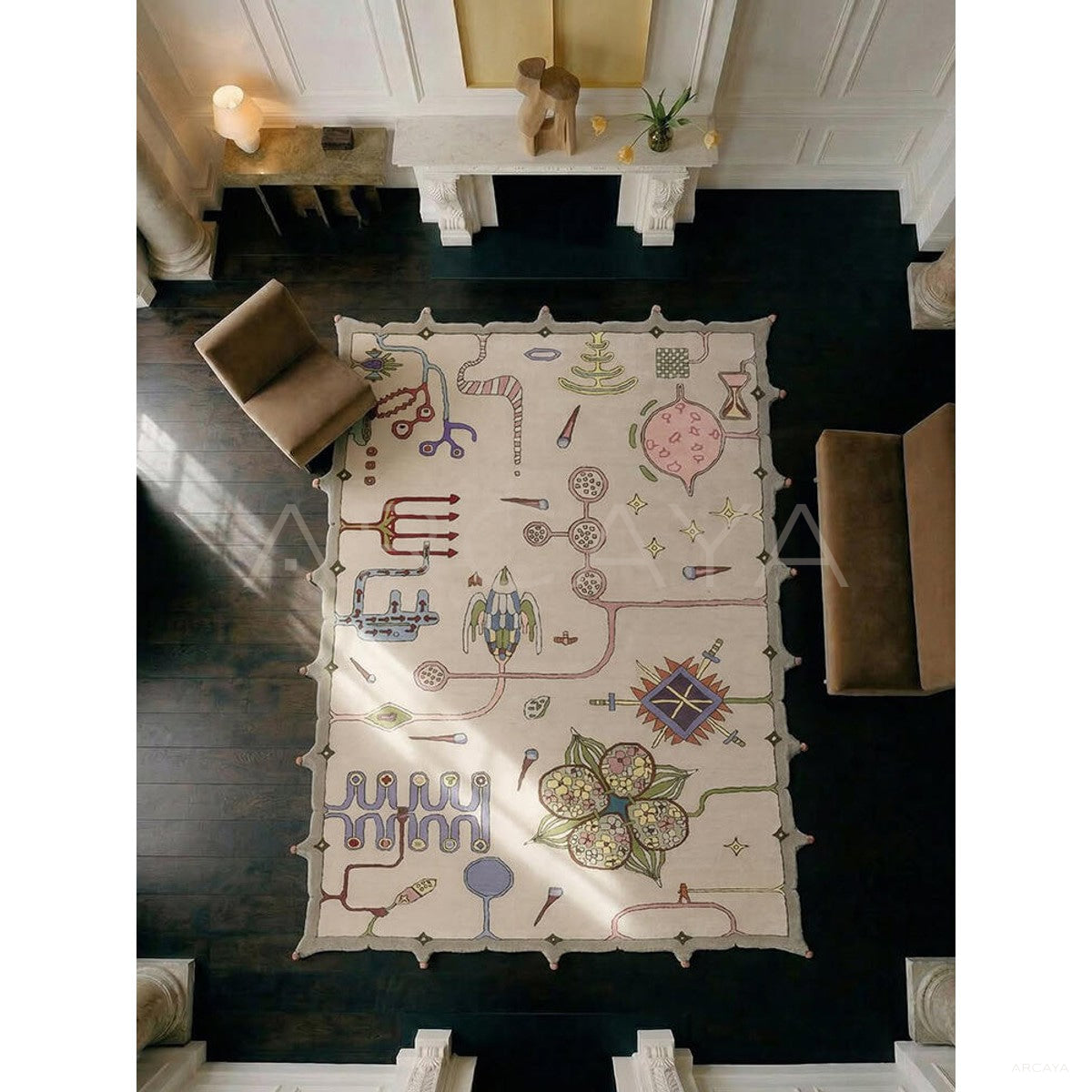 Classical Style Rug Pairing in detail