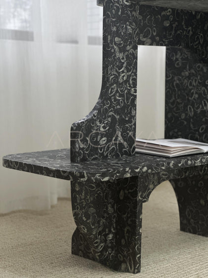 Natural Stone Side Table Display - scene