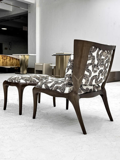 Solid Wood Lounge Chair - scene