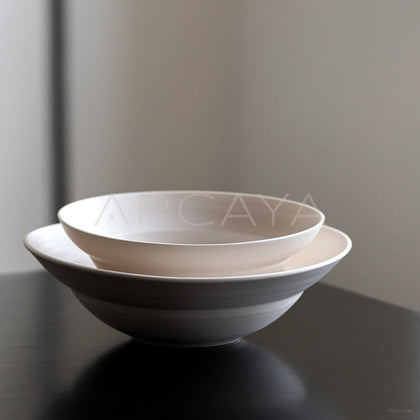Amu Collab Plain White Soup Bowl - main