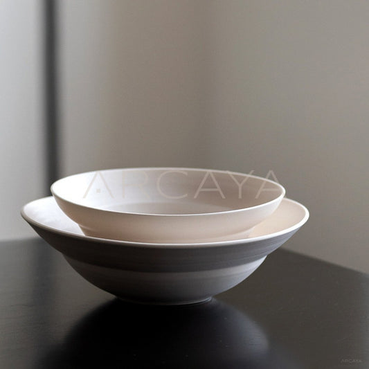Amu Collab Plain White Soup Bowl - main