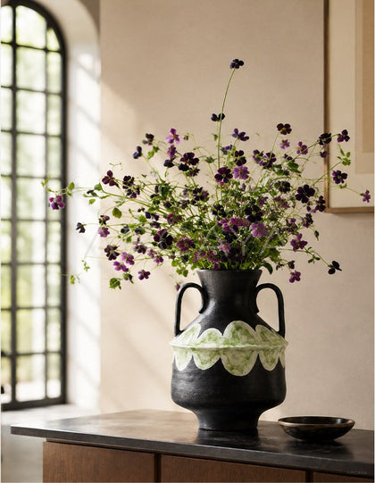 Dadan Double Ear Ceramic Vase Entryway - scene