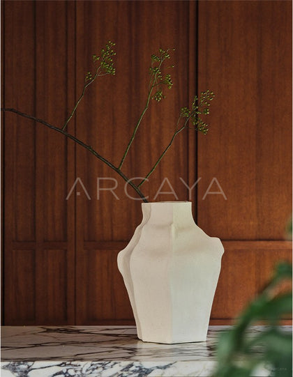 Irregular Sand Texture Wabi Sabi Art Vase - scene