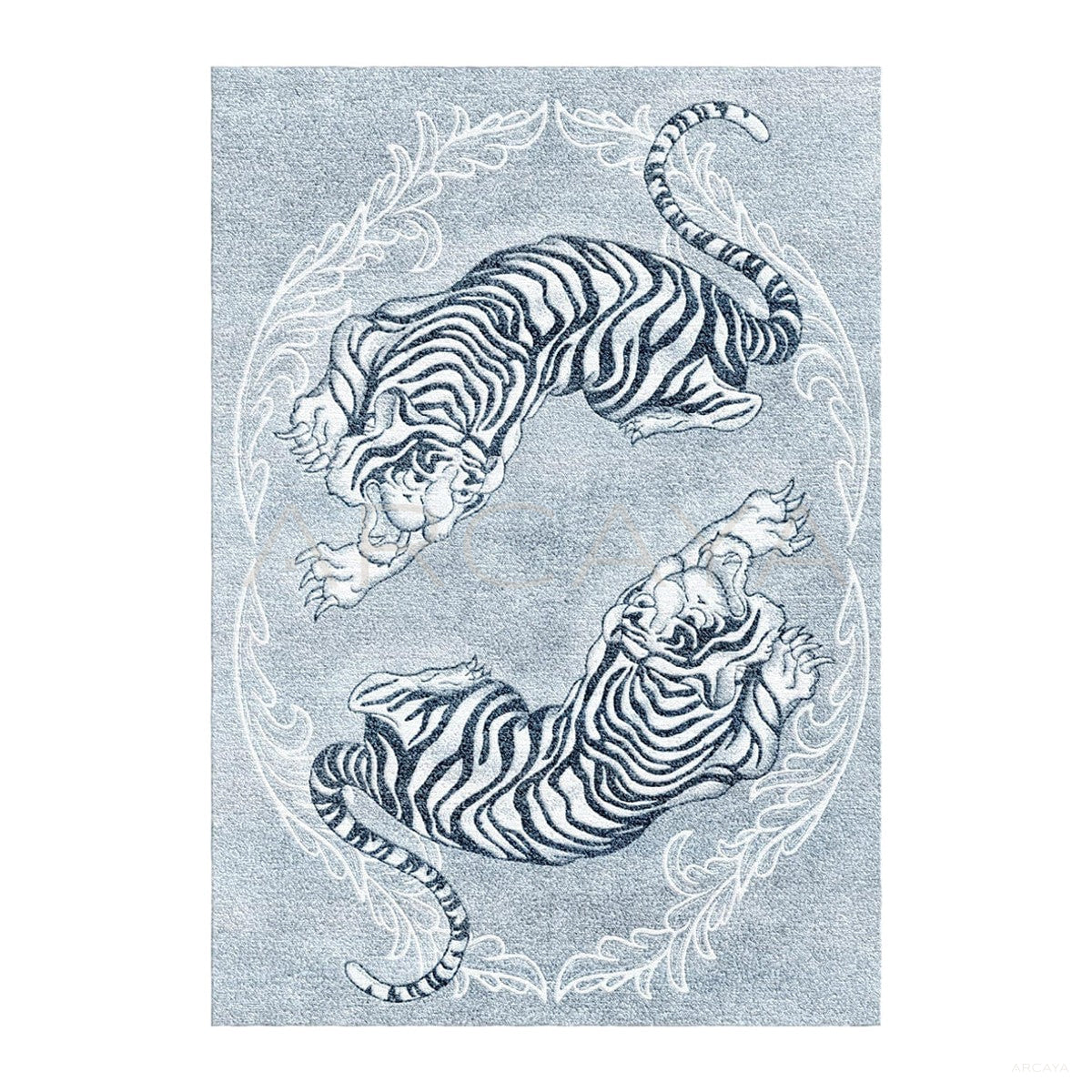Tiger Stripe Totem Art Rug in detail
