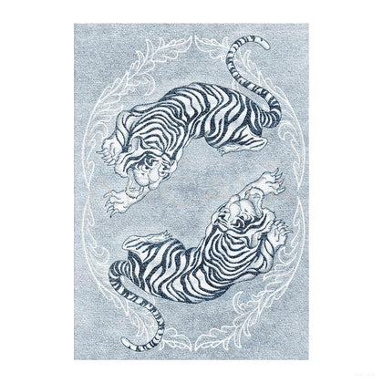 Tiger Stripe Totem Art Rug - scene