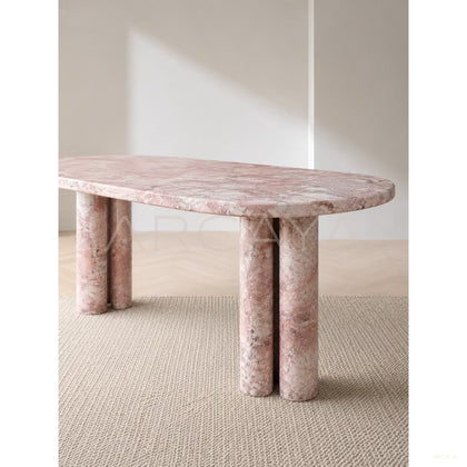 Pink Marble Dining Table - scene