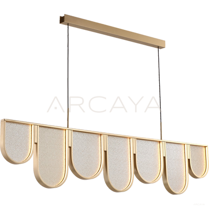 Linear Gold Wave Pendant Light 95326 - scene