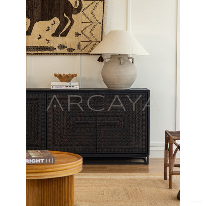 Hena Series E Cabinet Indonesian Teak - scene