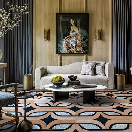 Vintage Style Living Room Rug - scene