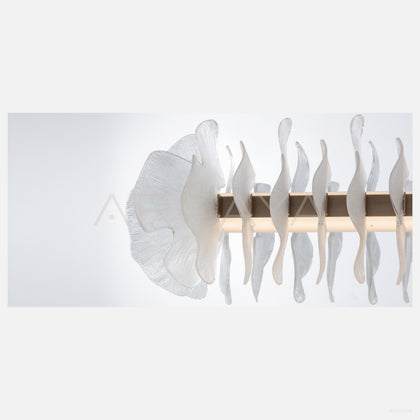 Linear Ginkgo Flower Leaf Pendant Light 80621 - scene