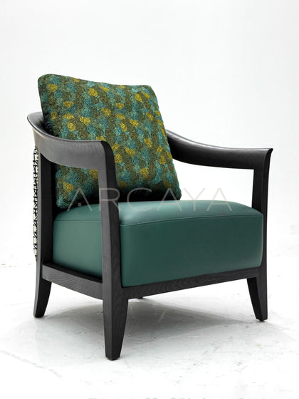 Solid Wood Frame Lounge Chair - scene