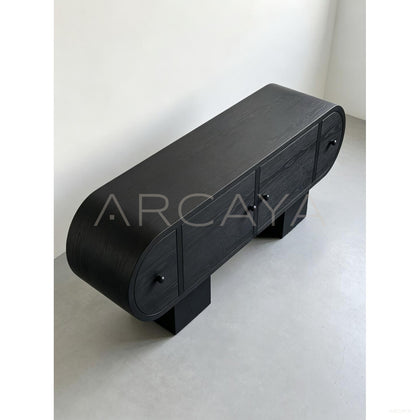 Black Curved Sideboard - scene