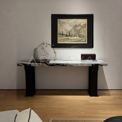 Black White Textured Entryway Table - main