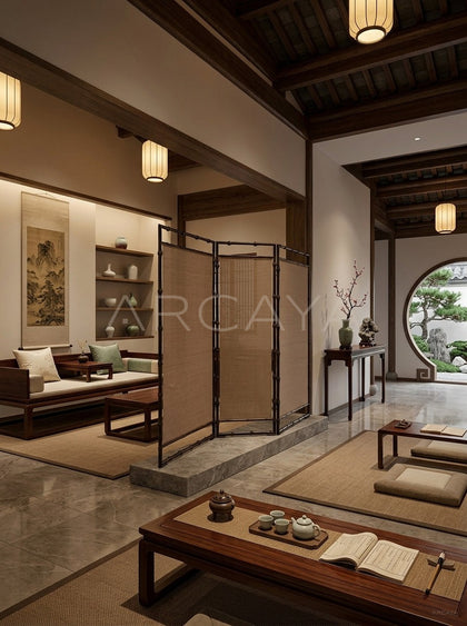 Translucent Bamboo Folding Screen - scene