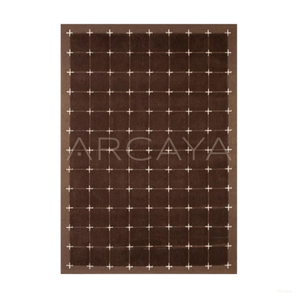 Dark Brown Dot Check Rug Dsm P020 C02 - main