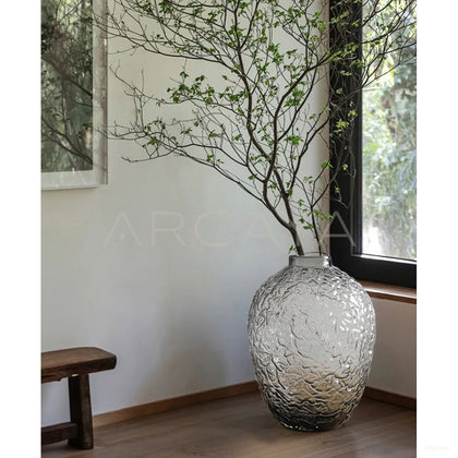 Large Floor Glass Vase Bell Flower - scene