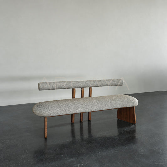 Mid Century Backrest Bench - main