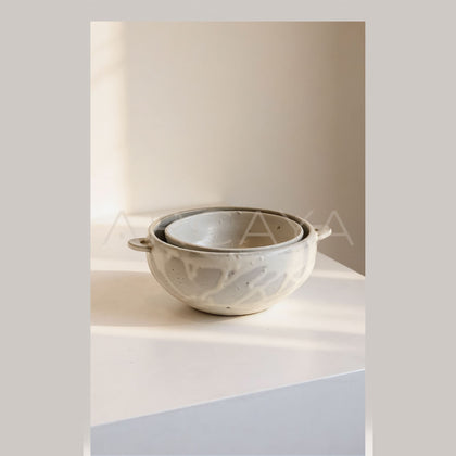 Amu Collab Double Ear Large Ceramic Bowl - scene