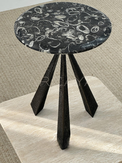 Art Marble Side Coffee Table - scene
