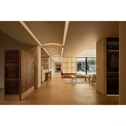 Designer Folding Screen Woodform - scene