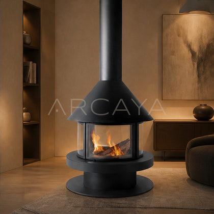 Martti Hanging Fireplace - scene