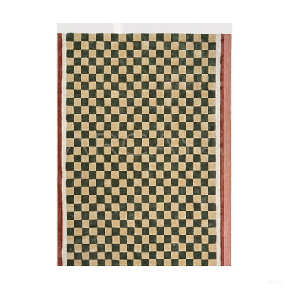 Green Beige Checkerboard Rug Dsm P007 F - main