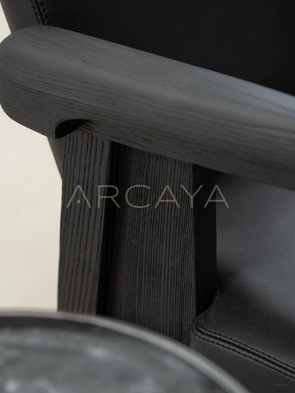 Hector Brushed Wood Grain Dining Chair - detail