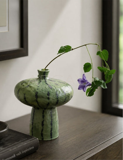 Dadan Green Spot Ceramic Vase - scene