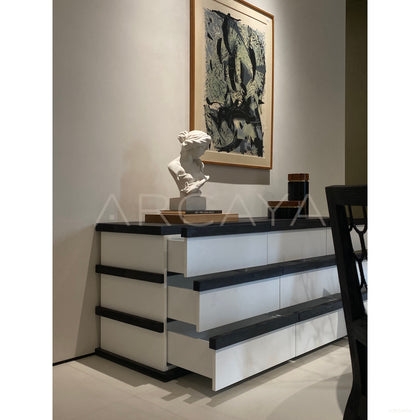 Black White Layered Cabinet - scene