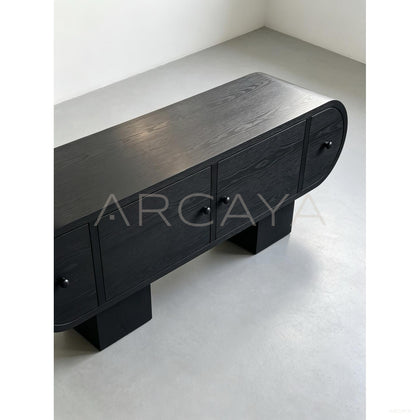 Black Curved Sideboard - scene