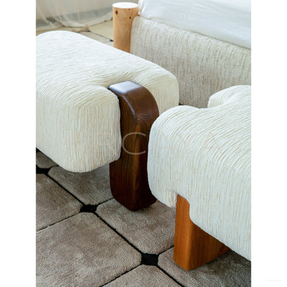 Lotus Root Modular Upholstered Bench - scene