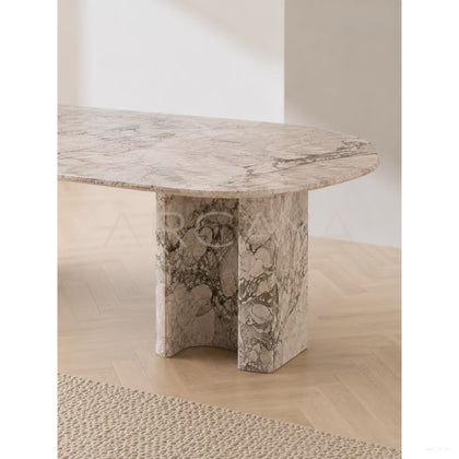 Statement Stone Dining Table - scene