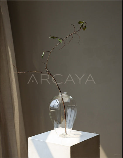 Artistic Clear Glass Chinese Vase - scene