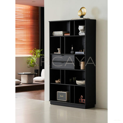 Classic Black Bookcase - scene